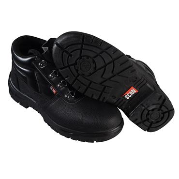 4 D-Ring Chukka Safety Boots Black UK 11 EUR 46