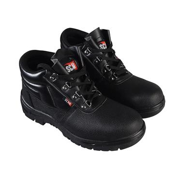 4 D-Ring Chukka Safety Boots Black UK 11 EUR 46