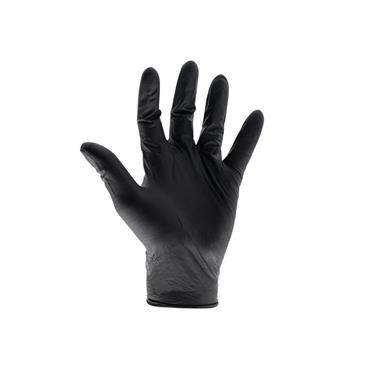 Black Heavy-Duty Nitrile Disposable Gloves Medium Size 7 (Box of 100)