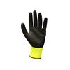 Hi-Vis Yellow Foam Latex Coated Gloves - L (Size 9)