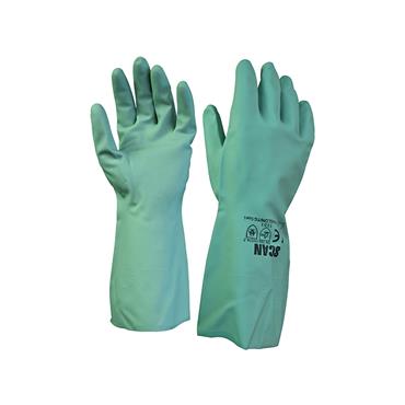 Nitrile Gauntlets with Flock Lining Large (Size 9)