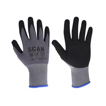 Breathable Microfoam Nitrile Gloves - L (Size 9)