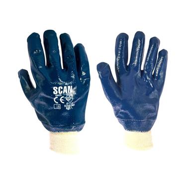 Nitrile Knitwrist Heavy-Duty Gloves