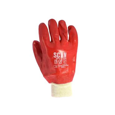 PVC Knitwrist Gloves - L (Size 9)