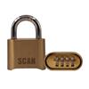 Brass Combination Padlock 50mm