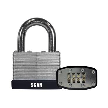 Laminated Steel Combination Padlock 50mm