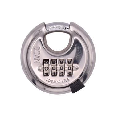 Stainless Steel Disk Type Combination Padlock 70mm
