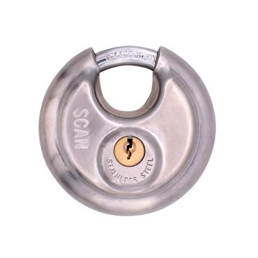 Stainless Steel Disk Type Padlock 70mm