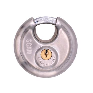 Stainless Steel Disk Type Padlock 80mm