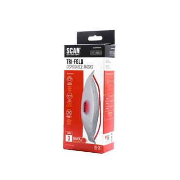 Tri Fold Valved Disposable Mask FFP3 (Pack 3)
