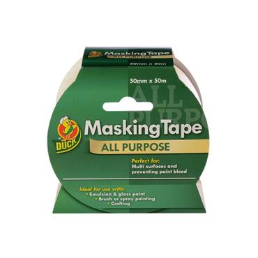 Duck TapeÂ® All-Purpose Masking Tape 50mm x 50m