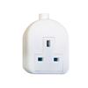 White Trailing Extension Socket 13A 1-Gang