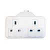 White Trailing Extension Socket 13A 2-Gang