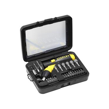 Pistol Grip Ratchet Screwdriver Set, 25 Piece