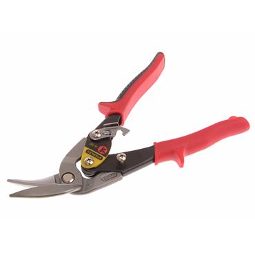 Red Offset Aviation Snips Left Cut 250mm (10in)