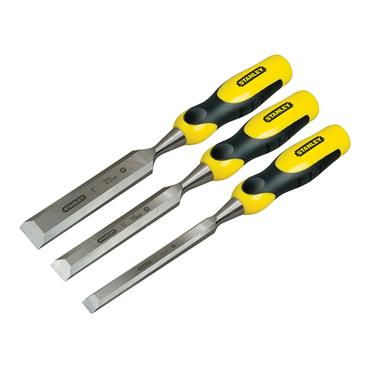 DYNAGRIPâ„¢ Bevel Edge Chisel with Strike Cap Set, 3 Piece