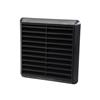 Louvred Terminal Vent, Black 100mm