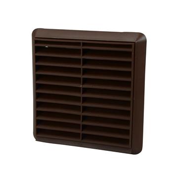 Louvred Terminal Vent, Brown 100mm