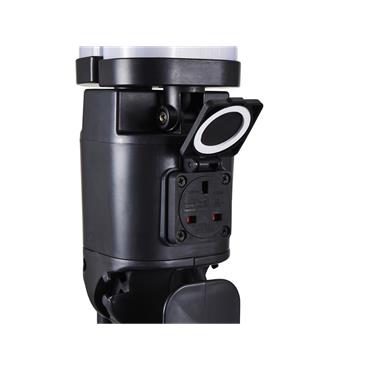 Area Tower Light with Outlet Socket 8000 Lumens