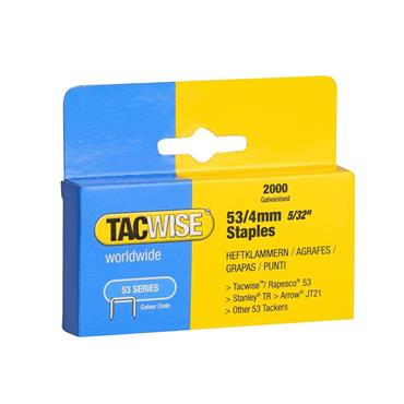 53 Light-Duty Staples 4mm (Type JT21  A)  (Pack 2000)