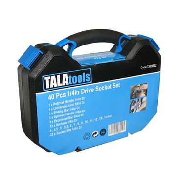 1/4in Drive Socket & Accessory Set, 40 Piece