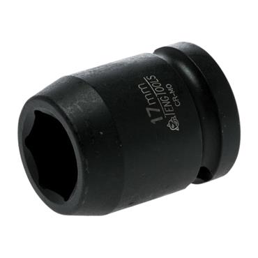 Impact Socket Hexagon 6-Point 1/2in Drive 17mm