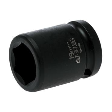 Impact Socket Hexagon 6-Point 1/2in Drive 19mm