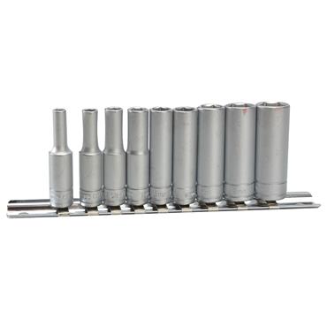 M1407 Deep Socket Clip Rail Set of 10 Metric 1/4in Drive