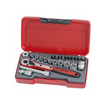 T1424 Socket Set of 24 Metric 1/4in Drive