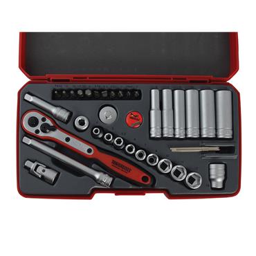 T1436 Socket Set of 36 Metric 1/4in Drive