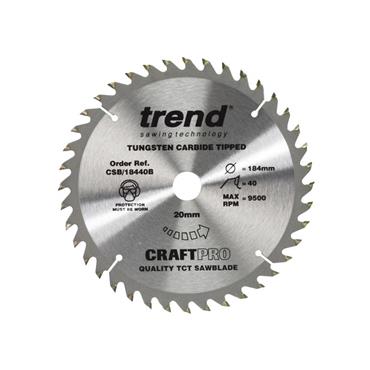 CSB/18440B CraftPro Saw Blade 184 x 20mm x 40T