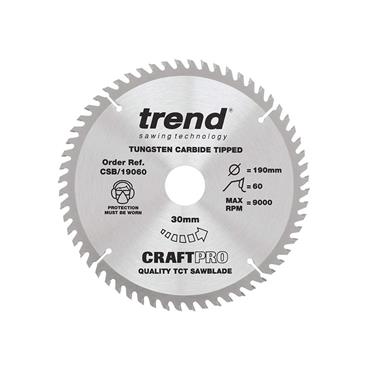 CSB/19060 Craft Pro Saw Blade 190 x 30mm x 60T