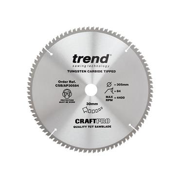 CSB/AP30584 Craft Pro Saw Blade for Aluminium & Plastic 305 x 30mm x 84T