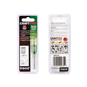 C020 x 1/4 TCT Two Flute Cutter 12.7 x 19.1mm