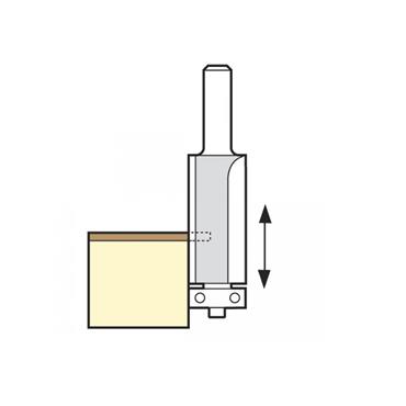 C115 x 1/4 TCT 90Â° Bearing Guided Trimmer Cutter 9.5 x 12.7mm