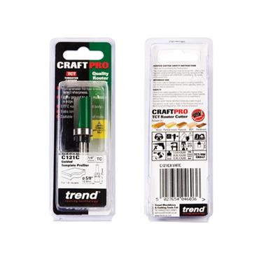 C121CX1/4TC Template Profile 12.7 x 25.0mm 1/4in Shank