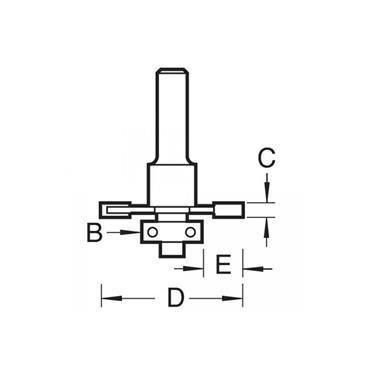 C145 x 1/4 TCT Bearing Guided Slotting Cutter 6.3mm
