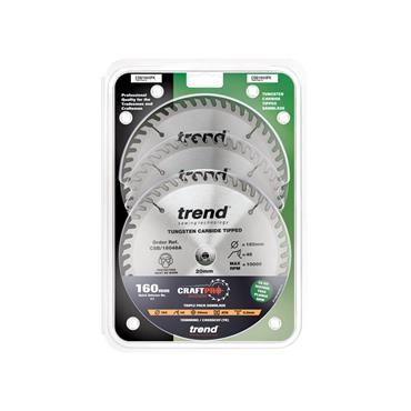 CraftPro Plunge Saw Blade 160 x 20mm x 48T (Pack 3)