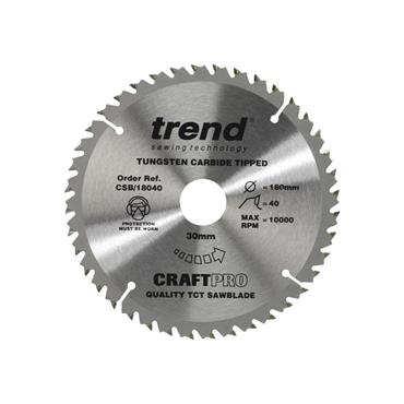 CSB/18040 CraftPro Saw Blade 180 x 30mm x 40T