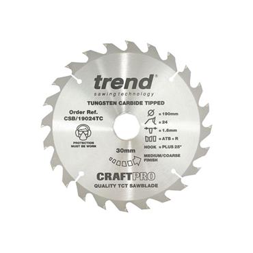 CSB/19024TC CraftPro Cordless Saw Blade 190 x 30mm x 24T