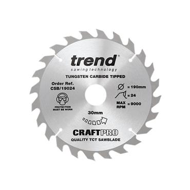 CSB/19024 CraftPro Circular Saw Blade 190 x 30mm x 24T