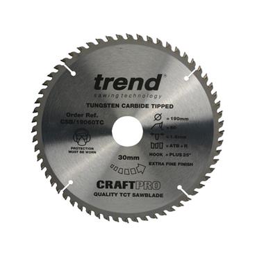 CSB/19060TC CraftPro Cordless Saw Blade 190 x 30mm x 60T