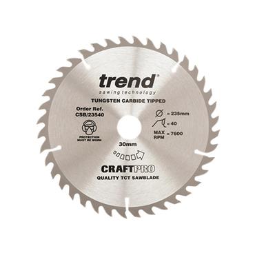 CSB/23540 CraftPro Circular Saw Blade 235 x 30mm x 40T