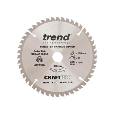 CSB/AP16548 Craft Pro Saw Blade for Aluminium & Plastic 165 x 20mm x 48T