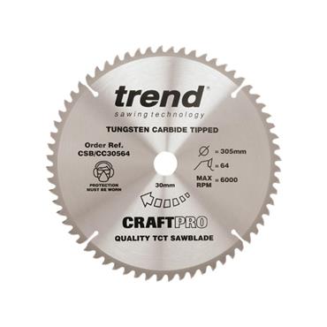 CSB/CC30564 CraftPro Mitre Saw Blade 305 x 30mm x 64T