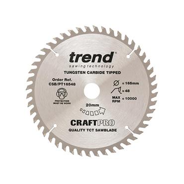 CraftPro Circular Saw Blade, TCP 165 x 20mm x 48T