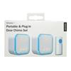 Portable and Plug-In Door Chime Set, White
