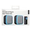 Portable and Plug-In Door Chime Set, Black