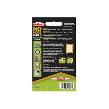 No More Nails Indoor Removable Mounting Tape Strips (Pack of 10)