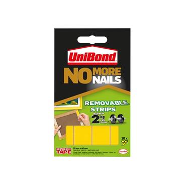 No More Nails Indoor Removable Mounting Tape Strips (Pack of 10)